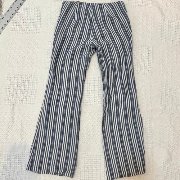 Tory Burch 2 linen side zip striped pant P3 2894 - Picture 12 of 14